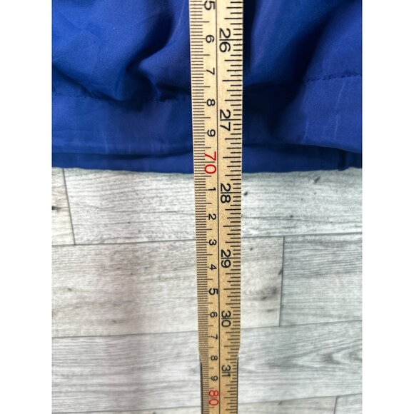 Sport Tek Menendez Soccer Jacket ‎ L Blue White Hooded Half Zip Windbreaker - Picture 11 of 14